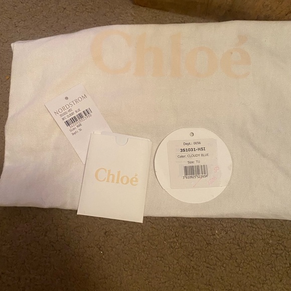 Chloe Mini Drew Bag in Cloudy Blue. - Picture 10 of 11